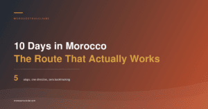 10 day Morocco itinerary route: Marrakech to the Sahara, Fes, Chefchaouen and Tangier without backtracking