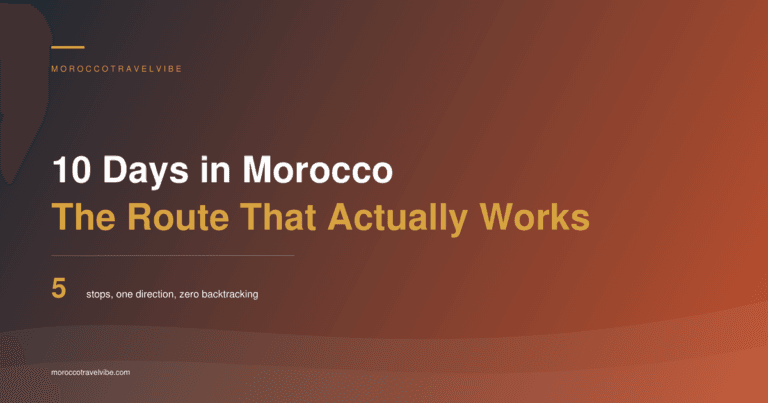 10 day Morocco itinerary route: Marrakech to the Sahara, Fes, Chefchaouen and Tangier without backtracking