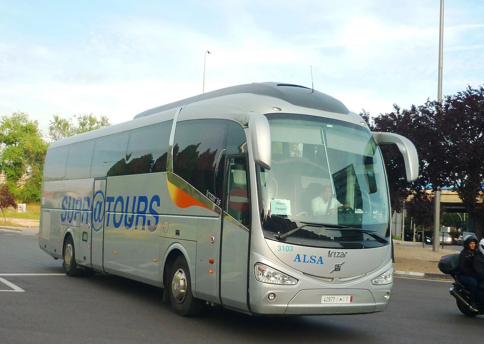 A Supratours intercity coach, the network run by Morocco's railway operator to reach the towns its trains do not