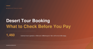 Morocco desert tour booking: 1,460 licensed travel agencies sit on Morocco's official register and none of them is in Merzouga